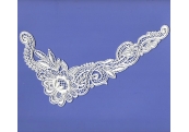 Pair White Rayon Venice Appliques  299