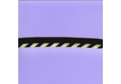 5 Yds   1/2"    Black/Gold Cordedge  1597 
