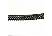 5 Yds   3/4"    Black Crochet Cluny    1018 