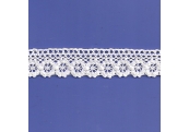 5 Yds  1 1/4"  White Crochet Cluny Beading Lace  4005 