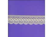 5 Yds  1 1/2"  Ivory  Stiff Crochet Cluny Lace   4026