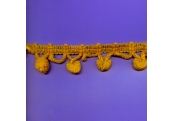 5 Yds   1 3/8"    Antique Gold Pom Poms   2641