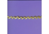 5 Yds   3/8"    Gold Metallic RickRack   1116