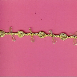 5 Yds 1/2" Metallic Gold Rose Braid 3800 5 Yds 1/2" Metallic Gold Rose Braid 3800