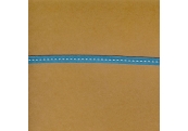 5 Yds 1/4" Poly Turq.  White Stitch Grosgrain Ribbon    3590