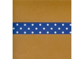 5 Yds 7/8" Royal Blue/White Dot Grosgrain Ribbon   4037