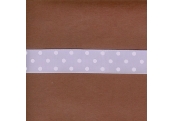 5 Yds 7/8" Lilac/White Dot Grosgrain Ribbon  4041
