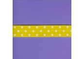 5 Yds 7/8"  Yellow/White Dot Grosgrain Ribbon  4044 