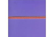 50 Yds 1/4"White/Red Diamond Ribbon  4183