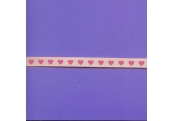 25 Yds 3/8" Pink Heart Grosgrain   4191