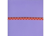5 Yds  1/4"   Red/White Zig Zag Ribbon  4213 
