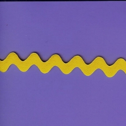 5 Yds  3/4"  Yellow Rick Rack   3721
