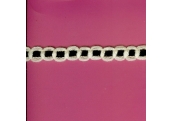 5 Yds    1/2"   White/Black Pullthrough Trim    1524
