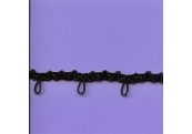 5 Yds  7/16"   Black Loop Trim  1681