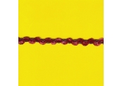 5 Yds  3/8"  Berry Gimp Braid/W Chenille Poofs   3612