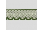 5 Yds   2 1/8"  Green Sheer Scalloped Lace   1291