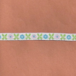 5 Yds  5/8"   Pink/Blue/Green/White Lace 1550
