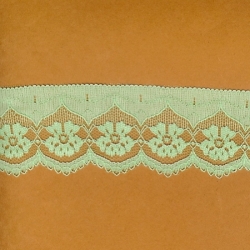 5 Yds 2 1/4"  Green Scalloped Lace 1785 	 