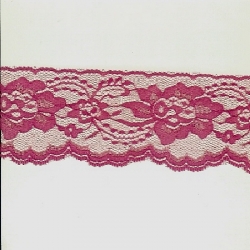 5 Yds    3"   Hot Pink Lace   1853