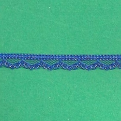 5 Yds 3/8"  Tiny Blue Scalloped Lace  1914