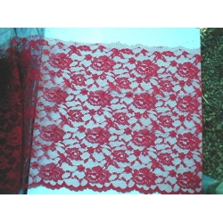 5 Yds  16"   Red Ice Allover Lace   1953