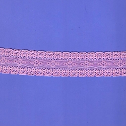 5 Yds  1 1/2"  Pink Lace   3775