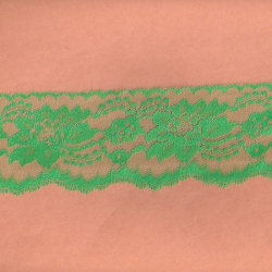 5 Yds  3"   Green Scalloped Lace   4393
