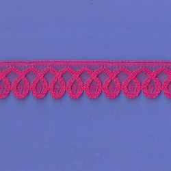 5 Yds  1 1/4"  Hot Pink Lace  4542 
