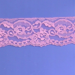 5 Yds  2 1/2" Pink Lace   4547 