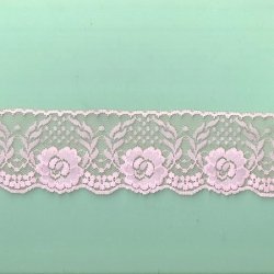 5 Yds  2 5/8"  Peachy Pink Lace   4597  