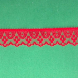 5 Yds 1 5/16"  Red Lace  4729 