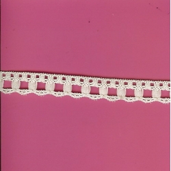 5 Yds 5/8"  Ivory Crochet Cluny Beading Lace   1286