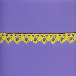5 Yds    5/8"   Canary Yellow  Crochet Cluny     1613