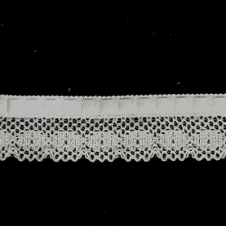 5 Yds 1 1/4" White Beading Crochet  3036