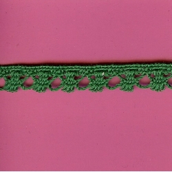 5 Yds   1/2"    Green Crochet Cluny  3545