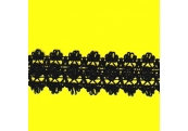 5 Yds  1 1/2"  Black Crochet Cluny Lace   3788
