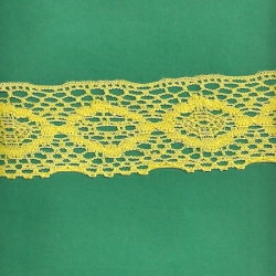 5 Yds 2 3/4" Bright Yellow Crochet Cluny Lace    4309