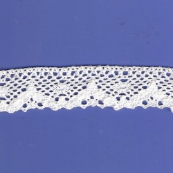 5 Yds  1 1/8"  White Crochet  Cluny Lace  4506 