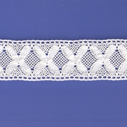 5 Yds  2  1/8"  White Crochet Cluny Lace   4508 