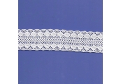 5 Yds  1 3/8"  White Crochet  Cluny Lace   4510 