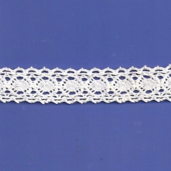 5 Yds  7/8"  White Crochet Cluny  Lace   4519  