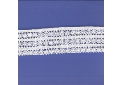 5 Yds  2 1/2"  White Crochet Cluny Lace  4698 