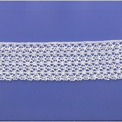 5 Yds  2 5/8"   White Crochet Cluny Lace   4701 