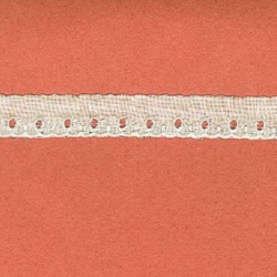 5 Yds    7/8"   Off White Embroidery Eyelet Lace  1963 