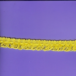 5 Yds  7/8"   Rayon Yellow Loop Fringe   2796