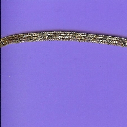 5 Yds  3/16"  Thin Gold Metallic Flat Braid  1722