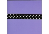 5 Yds  5/8"  Black/White Dots Ribbon   4204