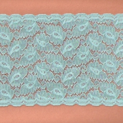 5 Yds  6"   Blue/Green Stretch Lace   4230