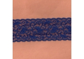 5 Yds  2 1/2"  Dark  Blue Stretch Lace  4276 