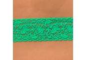 5 Yds  2 1/2"  Neon Green Stretch Lace 4330  
